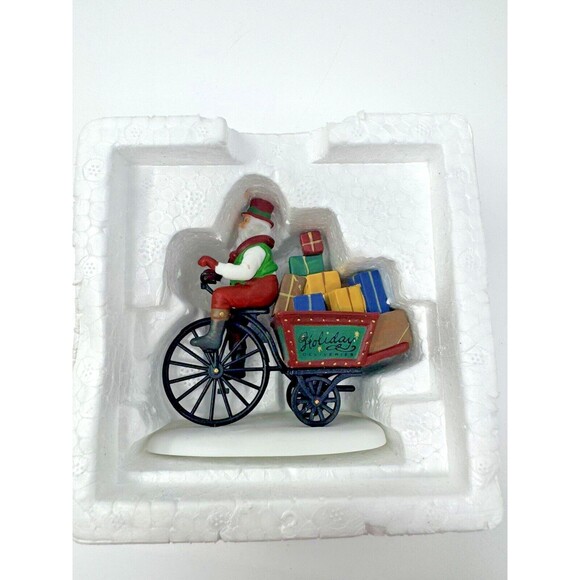 Department 56 North Pole Series "Holiday Deliveries" Santa Bicycle Christmas - Picture 5 of 7